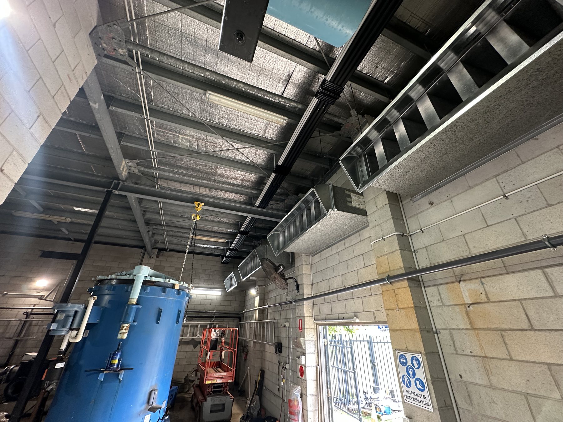 Commercial ventilation ducting and equipment